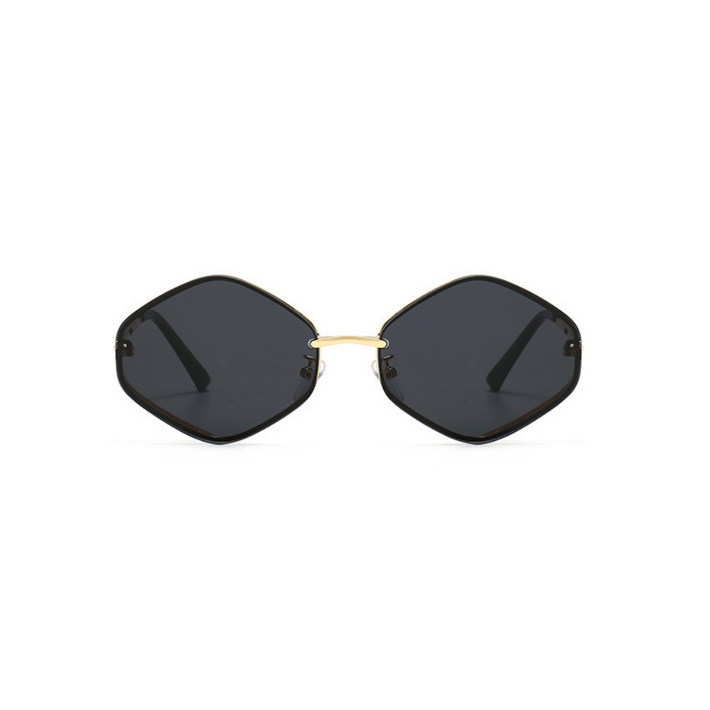 Rimless oval sunglasses deals