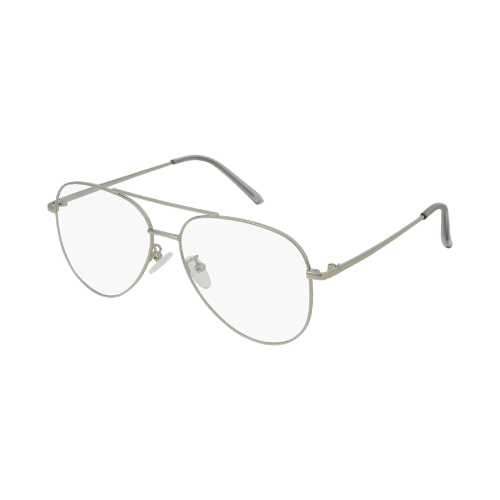 Silver aviator glasses sales