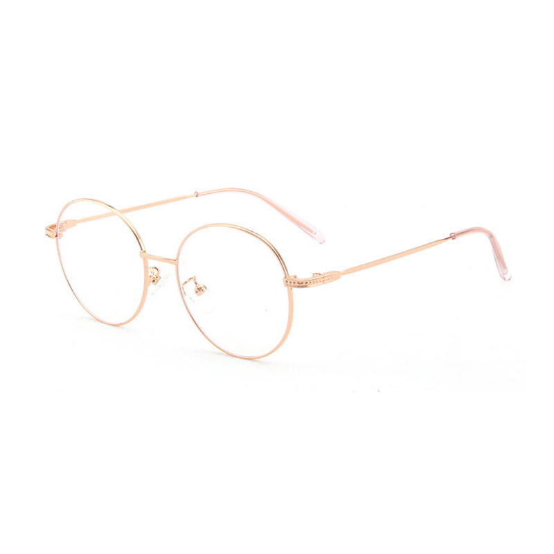 Round glasses top rose gold