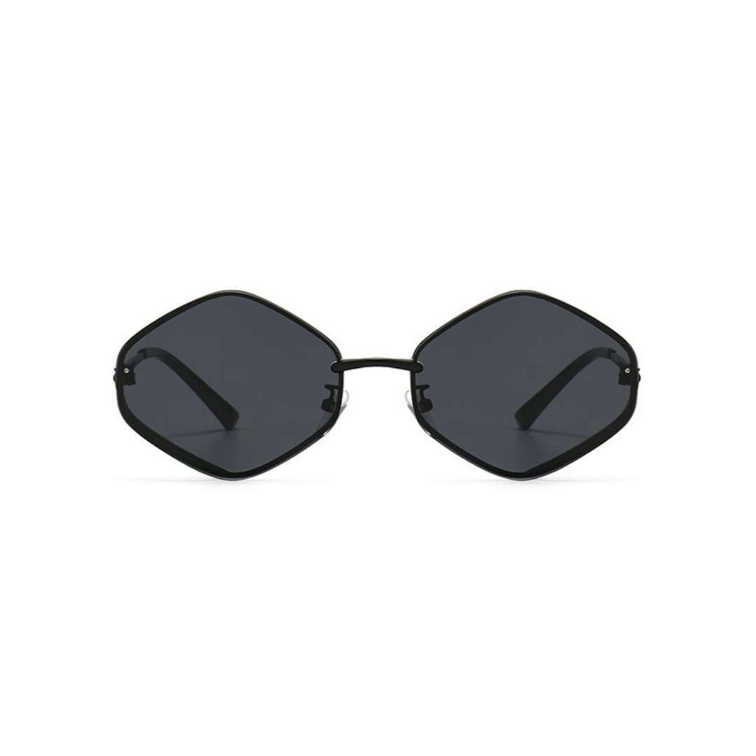 Rose Rimless Oval Sunglasses