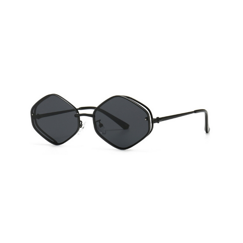 Rose Rimless Oval Sunglasses