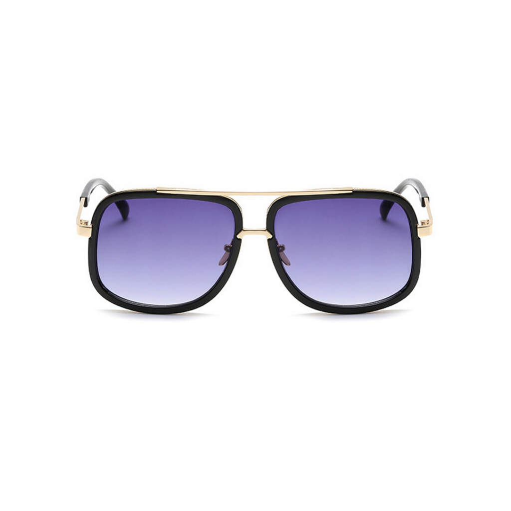 Curved top aviator sunglasses